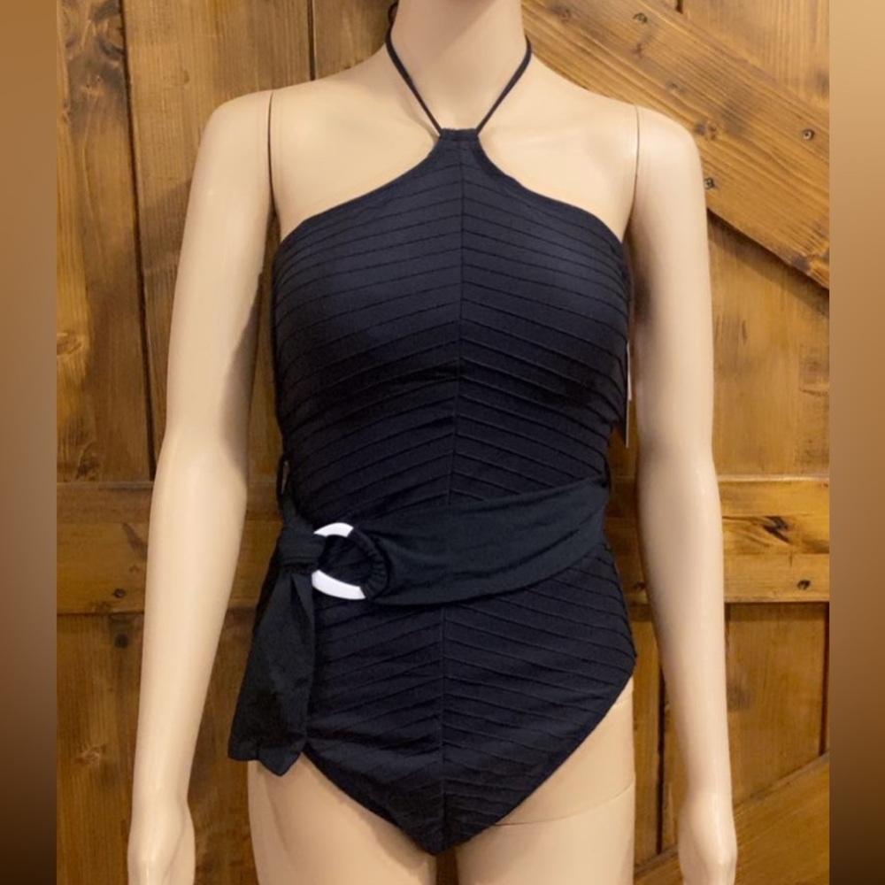 Time and Tru Black One Piece Swimsuit